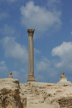 埃及亚历山大庞贝石柱