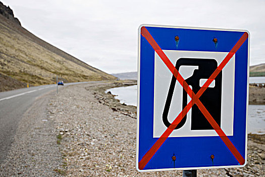 交通标志,加油站,途中,指示,冰岛,北欧