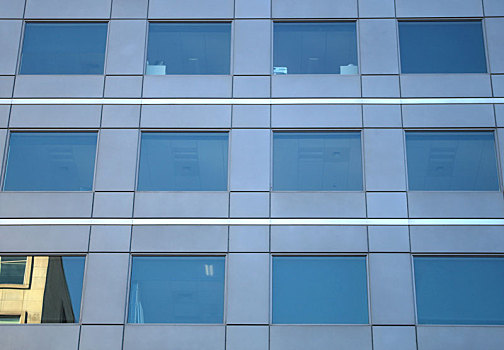 办公室,建筑,玻璃窗,反射,镜子,摩天大楼