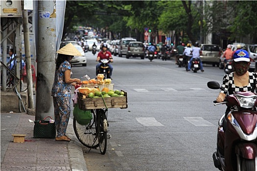 越南人,女性,水果,销售,老城,胡志明