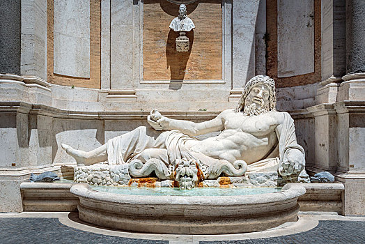 巨大,大理石,雕塑,卡比托山,博物馆,罗马,意大利,欧洲