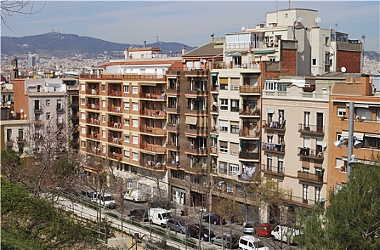 公寓楼,巴塞罗那,加泰罗尼亚,西班牙