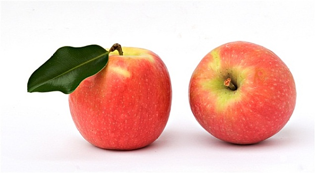 两个,红苹果,隔绝,白色背景,背景
