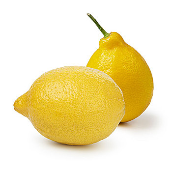 成熟,黄色,柠檬,隔绝,白色背景,背景