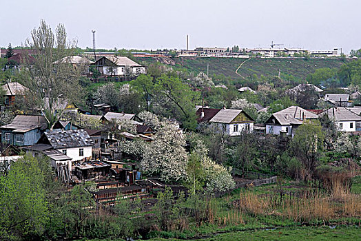 哈萨克斯坦,房子,花园