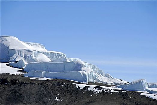 冰河,乞力马扎罗山,坦桑尼亚