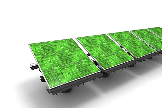 绿色,太阳能电池板