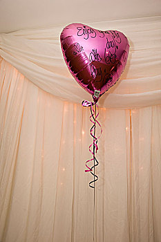 婚礼,庆贺,气球,逆光,象牙制品,帘