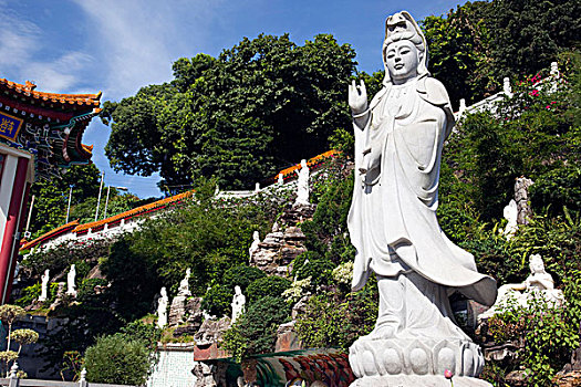 女神,观音,雕塑,西部,寺院,香港