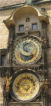 布拉格,屋顶钟,捷克共和国