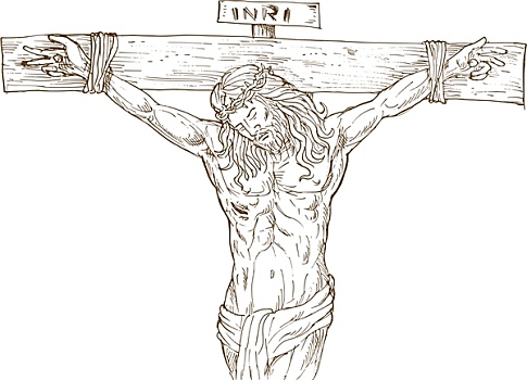 耶稣,悬挂,十字架