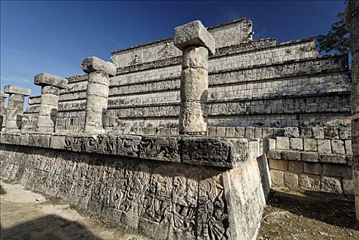 武士神庙,玛雅,托尔特克文明,遗迹,奇琴伊察,新,尤卡坦半岛,墨西哥