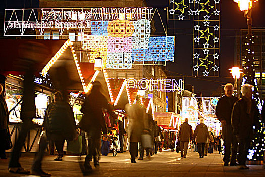 圣诞节,市场,亮光,标识,欧洲,文化,北莱茵威斯特伐利亚,德国