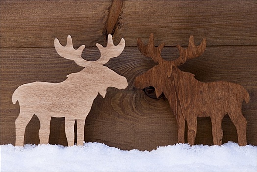 圣诞装饰,驼鹿,情侣,相爱,雪