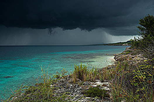 风暴,上方,海洋,西部,博奈尔岛,荷属安的列斯,加勒比