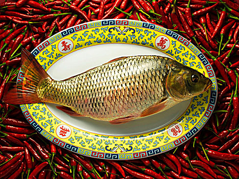 中国,盘子,鱼