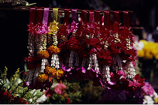 花,市场,曼谷,泰国
