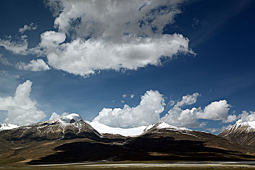 西藏,高原,蓝天,白云,湖水,0067