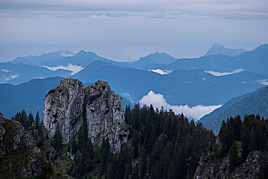 风景,阿尔卑斯山,靠近,乌伯阿玛高,巴伐利亚阿尔卑斯山,上巴伐利亚,巴伐利亚,德国