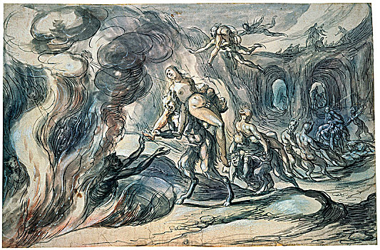 地狱,早,17世纪,艺术家,赫尔曼