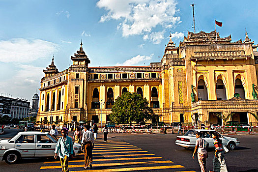 老市政厅,仰光,缅甸,东南亚,亚洲