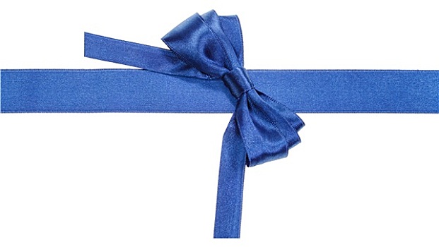 蓝色,绸缎,蝴蝶结,狭窄,丝带
