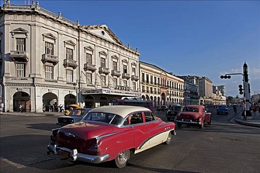 交通,街道,哈瓦那,古巴