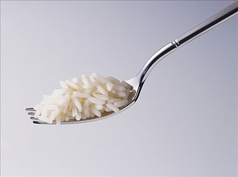 米饭,叉子