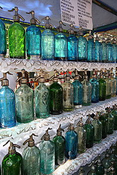 老,瓶子,苏打,跳蚤市场,布宜诺斯艾利斯