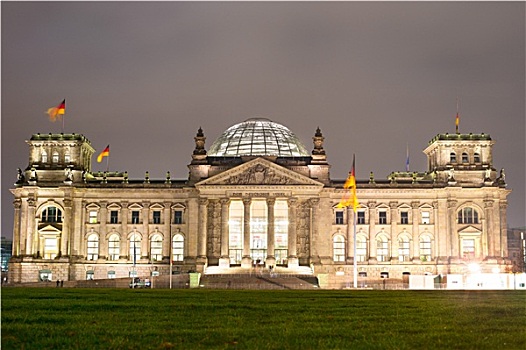 德国国会大厦,夜晚