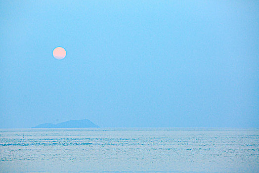 海滩,海浪,日出