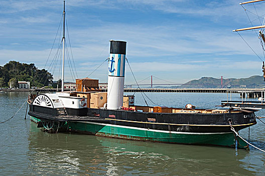 旧金山,加利福尼亚,划船,拉拽,码头