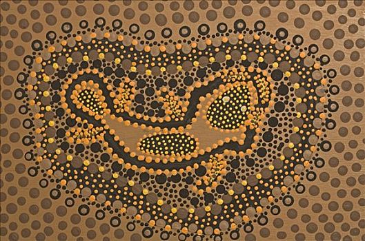 土著,绘画,壁虎,澳大利亚