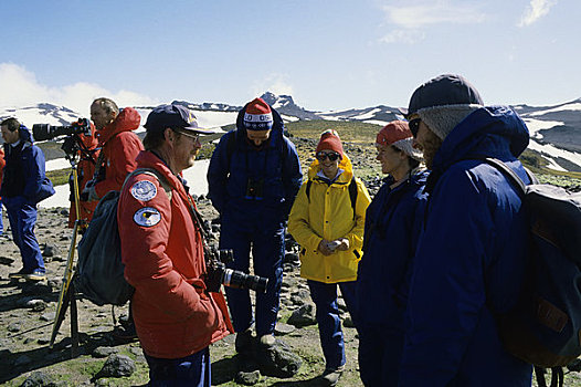 南极,乔治王岛,研究人员