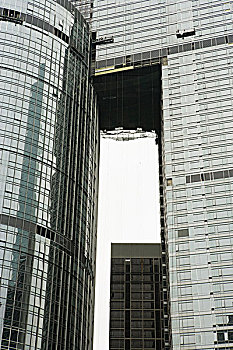 广东,广州,擦窗工,清洁,建筑,摩天大楼