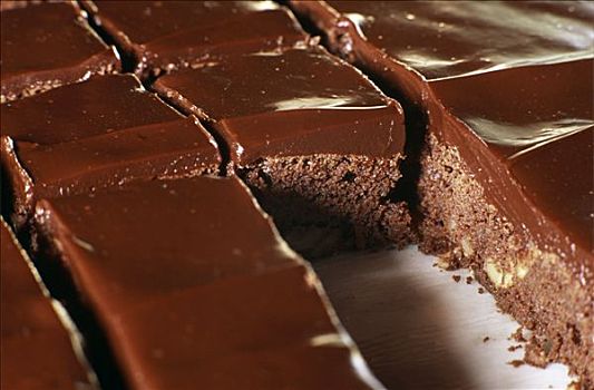 巧克力蛋糕,方形