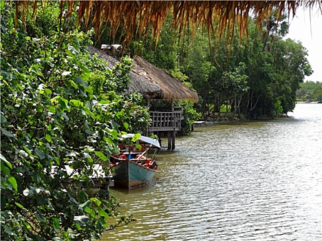 河边,风景,柬埔寨