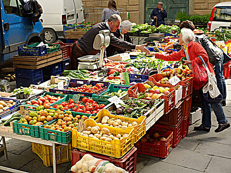 供应商,卖,蔬菜,村,农贸市场,附近相似的,托斯卡纳,意大利