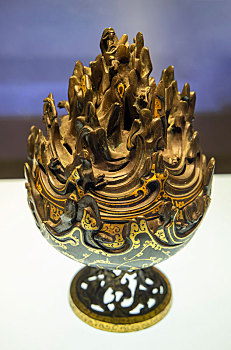 河北省博物馆,馆藏文物,汉代,错金铜博山炉