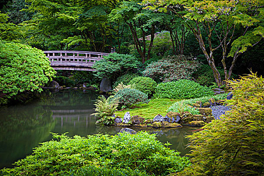 日式庭园,波特兰,俄勒冈,美国