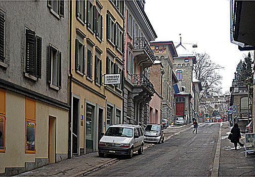 瑞士卢塞恩,又名琉森,的古老建筑或街巷