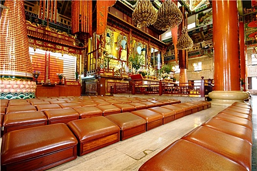 排,座椅,中国寺庙