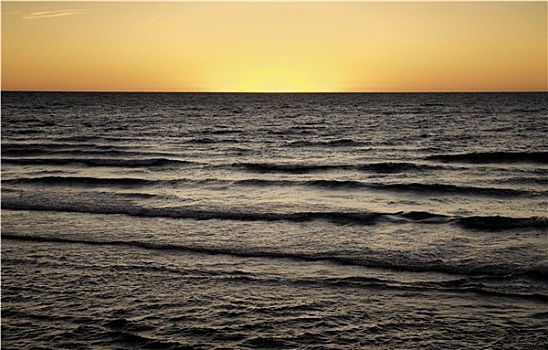 海洋,日落