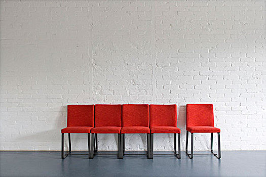 红色,靠墙,椅子
