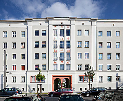建筑,风格,社会主义,现代主义,施特拉尔松,梅克伦堡前波莫瑞州,德国,欧洲