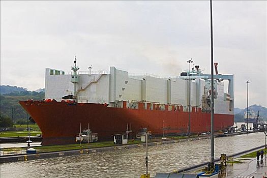 集装箱船,商业码头,巴拿马运河,巴拿马