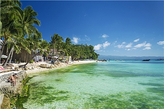 热带沙滩,长滩岛,菲律宾