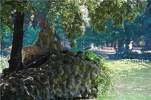 雕塑,花园,别墅,罗马,意大利