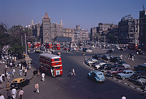 街景,孟买,印度,人,历史
