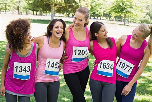 女人,参与,乳腺癌,马拉松